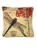 DaDa Bedding Set of 2-Pieces Dragonfly Dreams Nature Garden Tapestry Throw Pillow Covers w/ Inserts - 18" x 18" by DaDalogy Bedding Collection