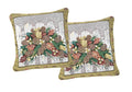 DaDa Bedding Set of 2-Pieces Festive Holiday Fiesta Floral Botanical Tapestry Throw Pillow Covers w/ Inserts - 18" x 18" by DaDalogy Bedding Collection