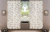 DaDa Bedding Set of 2-Pieces Hint of Mint Dainty Floral Pink Roses Cottage Sheer Window Panel Curtains (JHW3036)