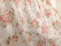 DaDa Bedding Set of 2-Pieces Hint of Mint Dainty Floral Pink Roses Cottage Sheer Window Panel Curtains (JHW3036) by DaDalogy Bedding Collection