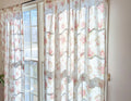 DaDa Bedding Set of 2-Pieces Hint of Mint Dainty Floral Pink Roses Cottage Sheer Window Panel Curtains (JHW3036) by DaDalogy Bedding Collection