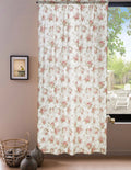 DaDa Bedding Set of 2-Pieces Hint of Mint Dainty Floral Pink Roses Cottage Sheer Window Panel Curtains (JHW3036) by DaDalogy Bedding Collection