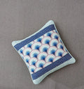 DaDa Bedding Set of 2-Pieces Mediterranean Fans Waves Minty Blue Throw Pillow Covers, 18" x 18" (JHW884) by DaDalogy Bedding Collection