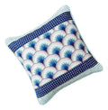 DaDa Bedding Set of 2-Pieces Mediterranean Fans Waves Minty Blue Throw Pillow Covers, 18" x 18" (JHW884) by DaDalogy Bedding Collection