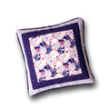 DaDa Bedding Set of 2-Pieces Peachy Blossoms Purple Floral Patchwork Throw Pillow Covers, 18" x 18" - Designed in USA (JHW877) by DaDalogy Bedding Collection