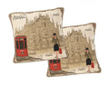DaDa Bedding Set of 2-Pieces Postcard Milan Tapestry Throw Pillow Covers w/ Pillow Inserts, 18" x 18" by DaDalogy Bedding Collection