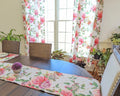 DaDa Bedding Set of 2-Pieces Romantic Roses Pink Floral Sheer Window Panel Curtains (JHW-879) by DaDalogy Bedding Collection