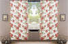 DaDa Bedding Set of 2-Pieces Romantic Roses Pink Floral Sheer Window Panel Curtains (JHW-879)