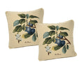 DaDa Bedding Set of 2-Pieces Sugar Plum Fruits Garden Tapestry Throw Pillow Covers w/ Inserts, 18" x 18" by DaDalogy Bedding Collection