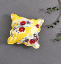 DaDa Bedding Set of 2 Sunshine Yellow Hummingbirds Floral Scalloped Throw Pillow Covers, 18" (JHW925) by DaDalogy Bedding Collection