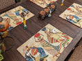DaDa Bedding Set of 4-Pieces Dancing Women African Kwanzaa Tapestry Dining Table Placemats 13” x 19” (18117) by DaDalogy Bedding Collection