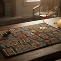 DaDa Bedding Set of 4-Pieces Ethnic Ornaments Geometric Black Tapestry Dining Placemats 13” x 19” (18118) by DaDalogy Bedding Collection