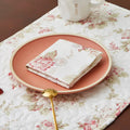 DaDa Bedding Set of 4-Pieces Hint of Mint Floral Cotton Dining Table Napkins 18" x 18" (3036) by DaDalogy Bedding Collection