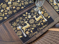 DaDa Bedding Set of 4-Pieces Magical Golden Reindeer Woven Tapestry Dining Table Placemats 13” x 19” by DaDalogy Bedding Collection