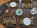 DaDa Bedding Set of 4-Pieces Magical Golden Reindeer Woven Tapestry Dining Table Placemats 13” x 19” by DaDalogy Bedding Collection