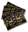 DaDa Bedding Set of 4-Pieces Magical Golden Reindeer Woven Tapestry Dining Table Placemats 13” x 19” by DaDalogy Bedding Collection