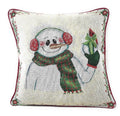 DaDa Bedding Set of 4 Pieces - Magical Santa Snowman Gingerbread Christmas Holiday Tapestry Throw Pillow Covers Bundle Pack - 16" x 16" by DaDalogy Bedding Collection