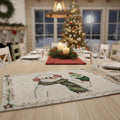 DaDa Bedding Set of 4-Pieces Magical Snowman Holiday Tapestry Placemats 13” x 19” (9733) by DaDalogy Bedding Collection