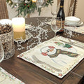 DaDa Bedding Set of 4-Pieces Magical Snowman Holiday Tapestry Placemats 13” x 19” (9733) by DaDalogy Bedding Collection