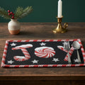 DaDa Bedding Set of 4-Pieces Peppermint Joy Holiday Tapestry Placemats 13” x 19” (12904) by DaDalogy Bedding Collection