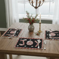 DaDa Bedding Set of 4-Pieces Peppermint Joy Holiday Tapestry Placemats 13” x 19” (12904) by DaDalogy Bedding Collection