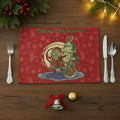 DaDa Bedding Set of 4-Pieces Red Santa Claus Christmas Tapestry Placemats 13” x 19” (17615) by DaDalogy Bedding Collection