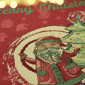 DaDa Bedding Set of 4-Pieces Red Santa Claus Christmas Tapestry Placemats 13” x 19” (17615) by DaDalogy Bedding Collection