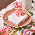 DaDa Bedding Set of 4-Pieces Romantic Roses Pink Floral Dining Table Napkins 18" x 18" (879) by DaDalogy Bedding Collection