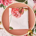 DaDa Bedding Set of 4-Pieces Romantic Roses Pink Floral Dining Table Napkins 18" x 18" (879) by DaDalogy Bedding Collection