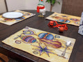 DaDa Bedding Set of 4-Pieces Starry Bohemian Lantern Ornaments Christmas Tapestry Placemats 13” x 19” (14916) by DaDalogy Bedding Collection