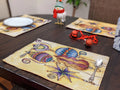 DaDa Bedding Set of 4-Pieces Starry Bohemian Lantern Ornaments Christmas Tapestry Placemats 13” x 19” (14916) by DaDalogy Bedding Collection