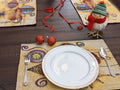DaDa Bedding Set of 4-Pieces Starry Bohemian Lantern Ornaments Christmas Tapestry Placemats 13” x 19” (14916) by DaDalogy Bedding Collection