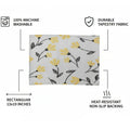 DaDa Bedding Set of 4-Pieces Sunshine Yellow Fleur Spring Tapestry Dining Table Placemats 13” x 19” (18112) by DaDalogy Bedding Collection