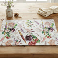 DaDa Bedding Set of 4-Pieces Sweet Love Notes Pink Floral Tapestry Dining Table Placemats 13” x 19” by DaDalogy Bedding Collection