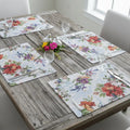DaDa Bedding Set of 4-Pieces Tropical Sky Blue Birds Floral Tapestry Dining Table Placemats 13” x 19” (18116) by DaDalogy Bedding Collection