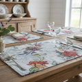 DaDa Bedding Set of 4-Pieces Tropical Sky Blue Birds Floral Tapestry Dining Table Placemats 13” x 19” (18116) by DaDalogy Bedding Collection