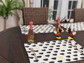 DaDa Bedding Set of 4-Pieces Valentine's day Yellow & Black Hearts Tapestry Dining Table Placemats 13” x 19” (18113) by DaDalogy Bedding Collection