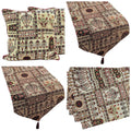 DaDa Bedding Set of 8 Pieces Light Botanical Mughal Floral Table Woven Tapestry - 4 Placemats, 2 Table Runners, 2 Throw Pillow Covers (18196) by DaDalogy Bedding Collection