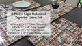DaDa Bedding Set of 8 Pieces Light Botanical Mughal Floral Table Woven Tapestry - 4 Placemats, 2 Table Runners, 2 Throw Pillow Covers (18196) by DaDalogy Bedding Collection