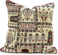 DaDa Bedding Set of 8 Pieces Light Botanical Mughal Floral Table Woven Tapestry - 4 Placemats, 2 Table Runners, 2 Throw Pillow Covers (18196) by DaDalogy Bedding Collection