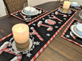 DaDa Bedding Set of 8 Pieces Peppermint Joy Holiday Table Tapestry - 4 Placemats, 2 Table Runners, 2 Throw Pillow Covers (12904) by DaDalogy Bedding Collection