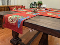 DaDa Bedding Set of 8 Pieces Red Santa Claus Holiday Table Tapestry - 4 Placemats, 2 Table Runners, 2 Throw Pillow Covers (17615) by DaDalogy Bedding Collection