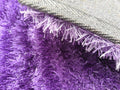 DaDa Bedding Shaggy Soft Door Mat Carpet Rug - 20" x 32" Striped Shiny Purple Lavender by DaDalogy Bedding Collection