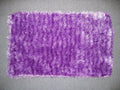 DaDa Bedding Shaggy Soft Door Mat Carpet Rug - 20" x 32" Striped Shiny Purple Lavender by DaDalogy Bedding Collection