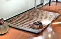 DaDa Bedding Shaggy Soft Door Mat Carpet Rug - 20" x 32" Striped Shiny Coffee Light Beige / Dark Brown by DaDalogy Bedding Collection