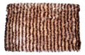 DaDa Bedding Shaggy Soft Door Mat Carpet Rug - 20" x 32" Striped Shiny Coffee Light Beige / Dark Brown by DaDalogy Bedding Collection