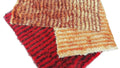 DaDa Bedding Shaggy Soft Rectangle Floor Door Mat Bath Carpet Rug - Striped Orange & Brown - 20" x 32", by DaDalogy Bedding Collection