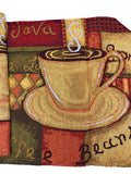 DaDa Bedding Smell of Coffee Cup Latte Java Brown Tapestry Table Runner Cloth (9912) by DaDalogy Bedding Collection