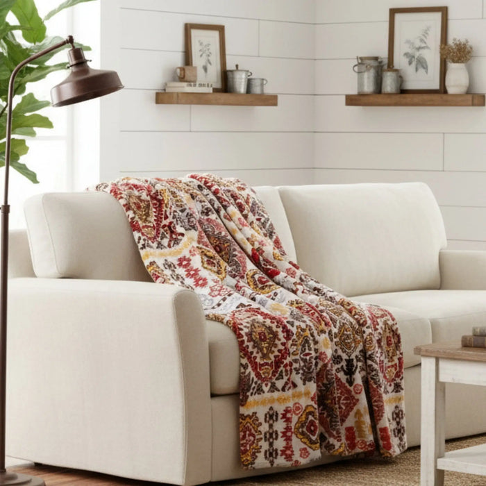 DaDa Bedding Southwestern Havana Geometric Soft Plush Fleece Flannel Throw Blanket (XY1012) by DaDalogy Bedding Collection
