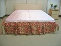 DaDa Bedding Sunrise Hibiscus Floral Dust Ruffle Pleated Satiny Pink Bed Skirt - 14" Drop (BS-BM465L-1) by DaDalogy Bedding Collection